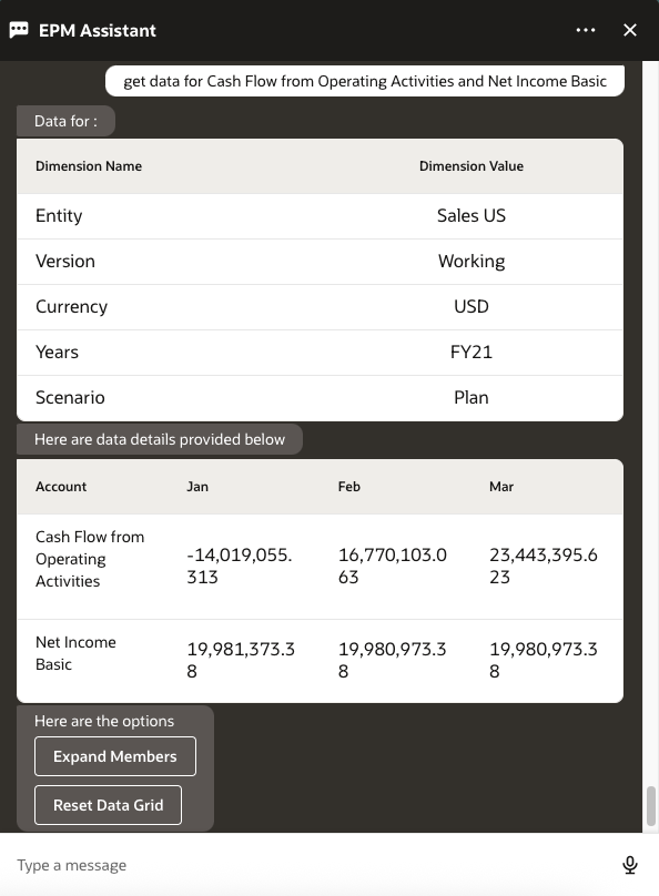 更改成员的 "get data"（获取数据）意图