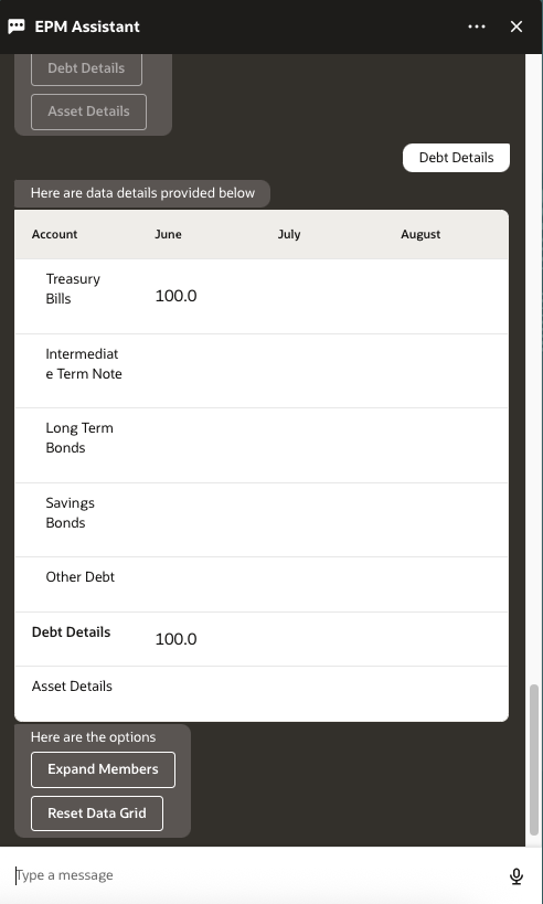展开成员后的选项