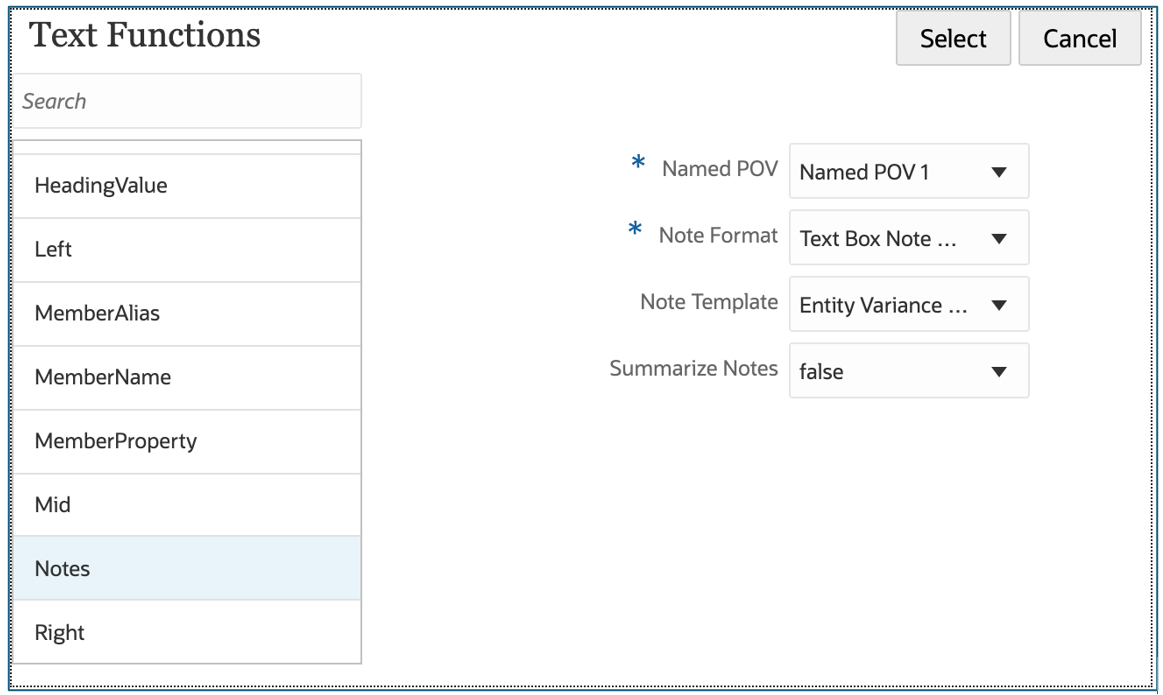 "Text Function"(文本函数)对话框 "Text Function"(文本函数)对话框