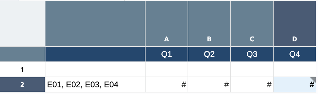 示例报表 13c 的网格视图