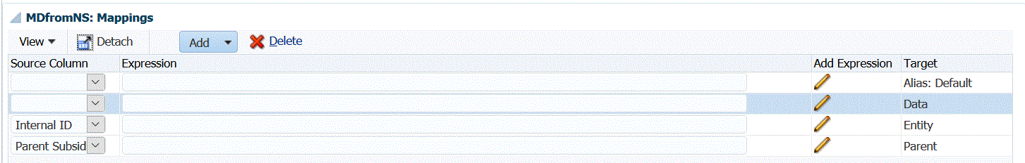 图中显示了&ldquo;导入格式&rdquo;屏幕的&ldquo;映射&rdquo;部分。