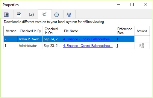 &ldquo;属性&rdquo;对话框的&ldquo;版本&rdquo;选项卡