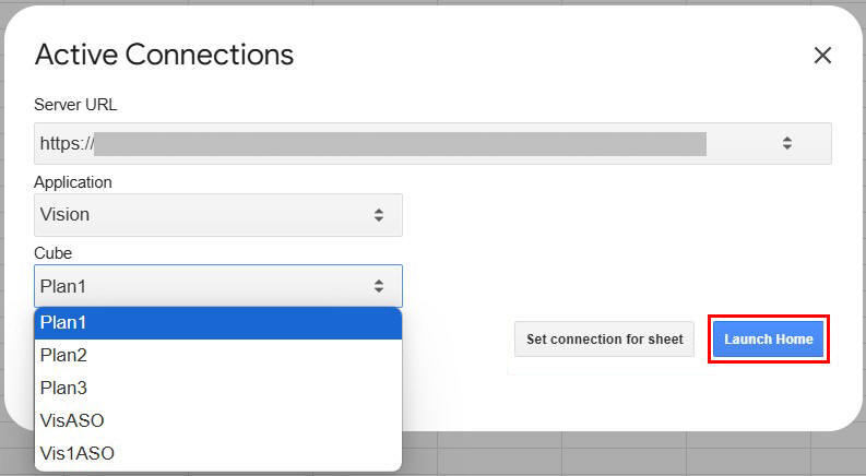 显示“活动的连接”对话框和“启动主页”按钮。 显示“活动的连接”对话框和“启动主页”按钮。