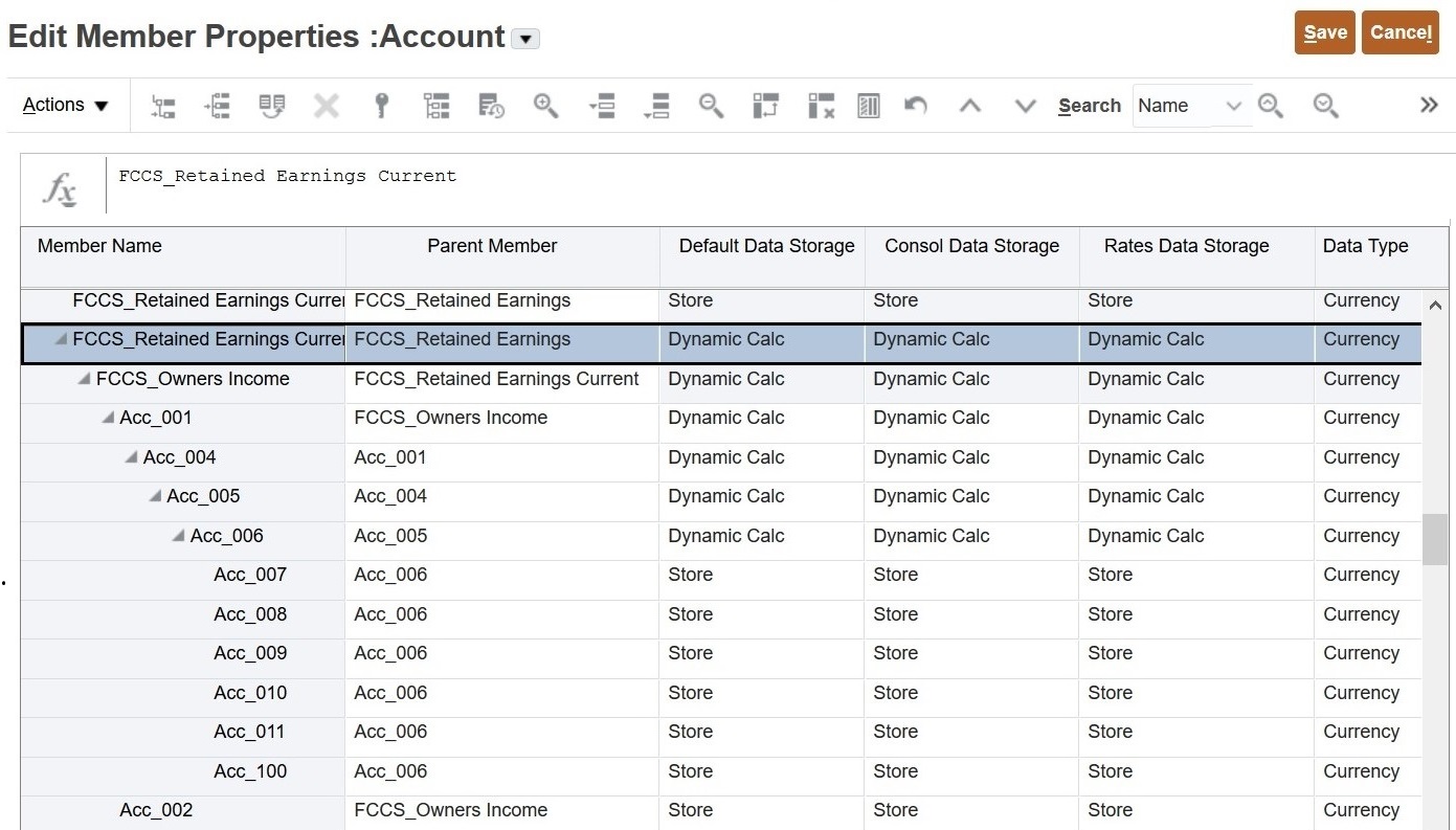 具有许多存储成员的示例动态父代