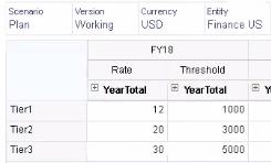 显示 3 个税率层的单元格屏幕截图 显示 3 个税率层的单元格屏幕截图