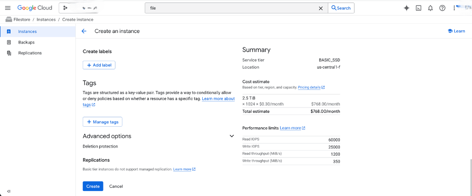 This screenshot show how to create an instance. This screenshot show how to create an instance.