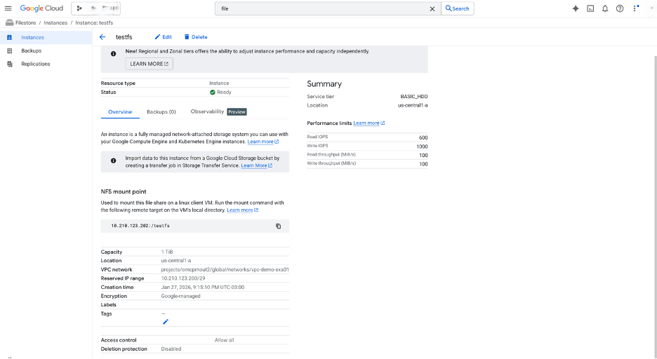 This screenshot show how to obtain NFS mount point information. This screenshot show how to obtain NFS mount point information.