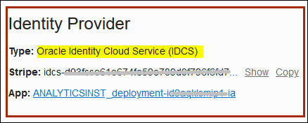 IDCS information IDCS information