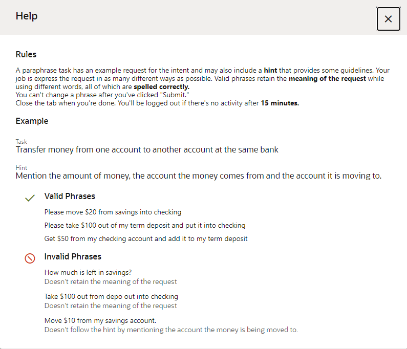 Description of paraphrasing_help_page.png follows