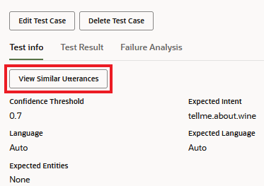 This is an image of the View Similar Utterances button. This is an image of the View Similar Utterances button.