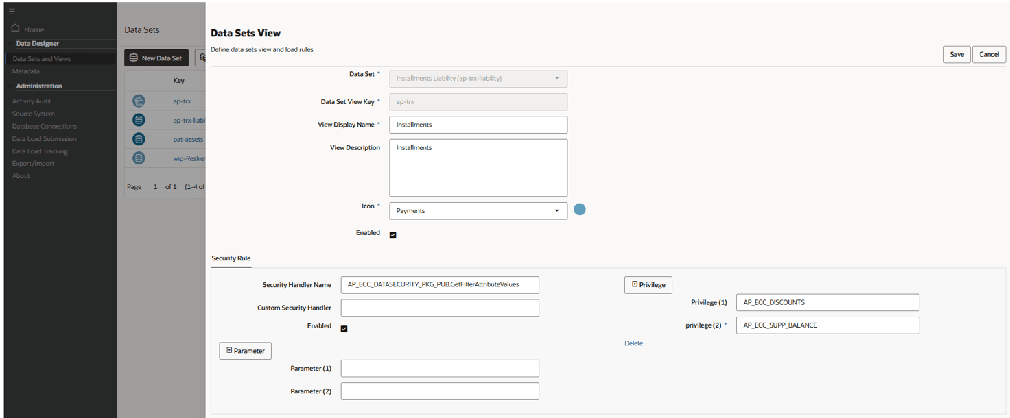 Dataset View Creation