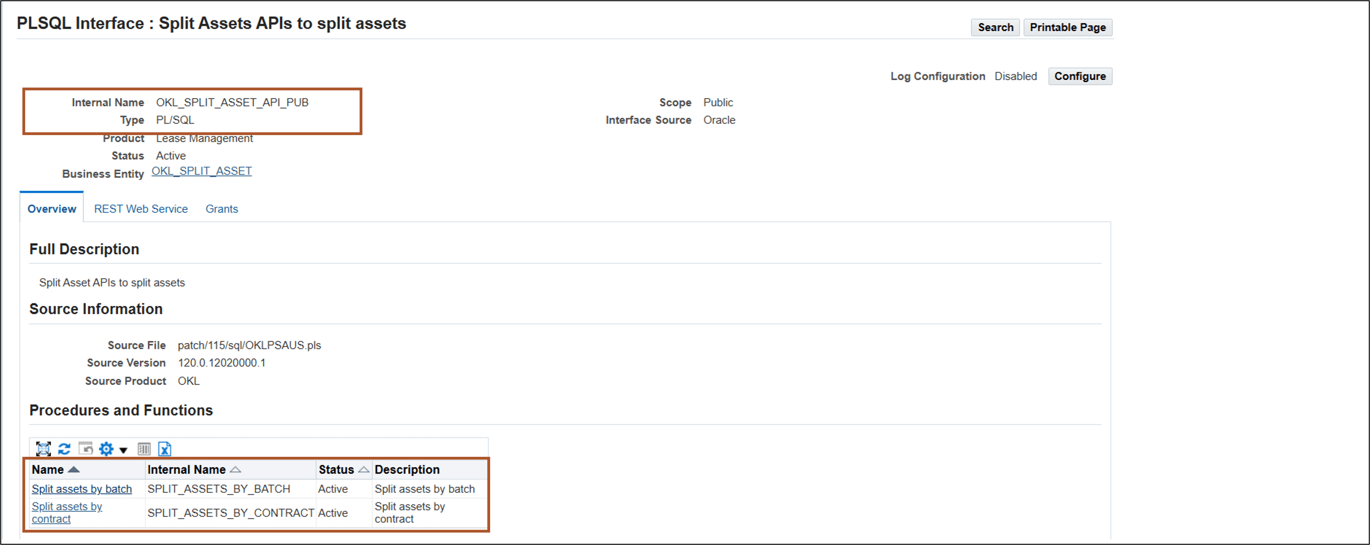 Split Asset APIs