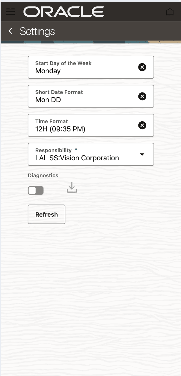 Mobile Settings