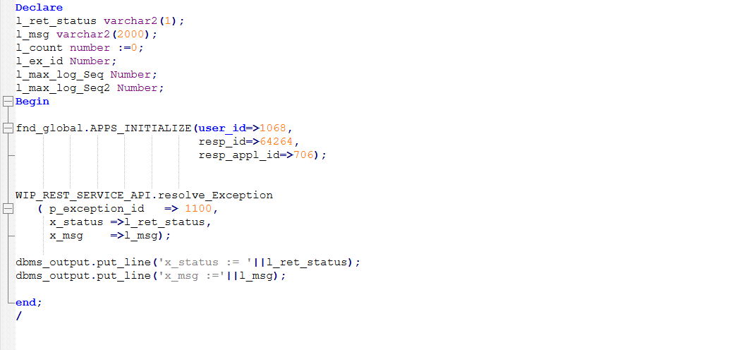 Resolve exception
