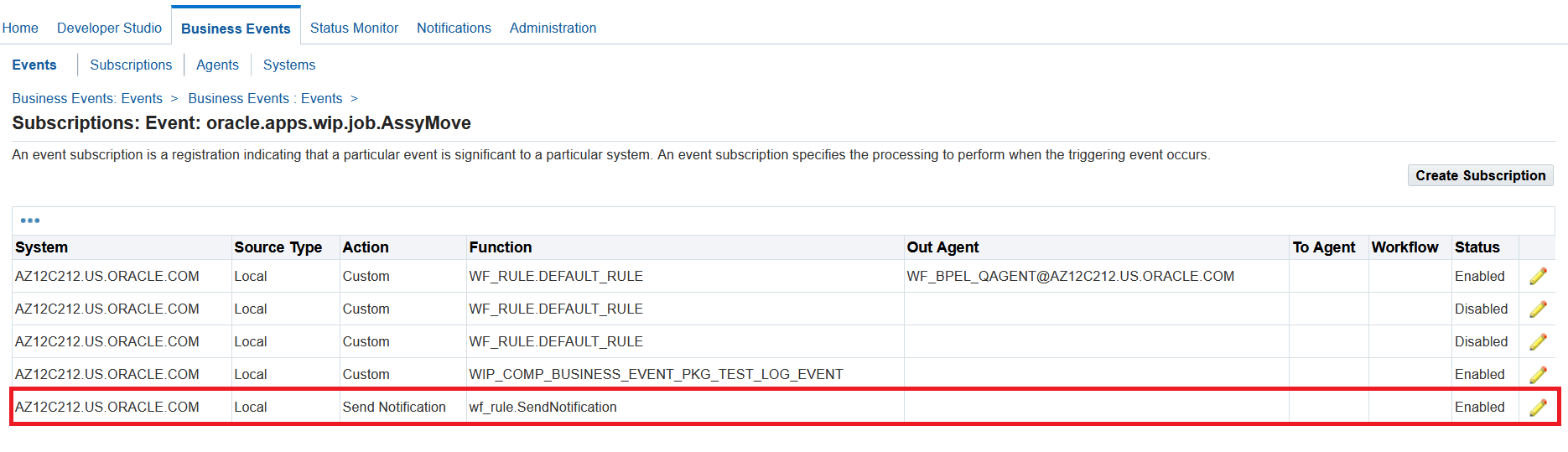 Create event