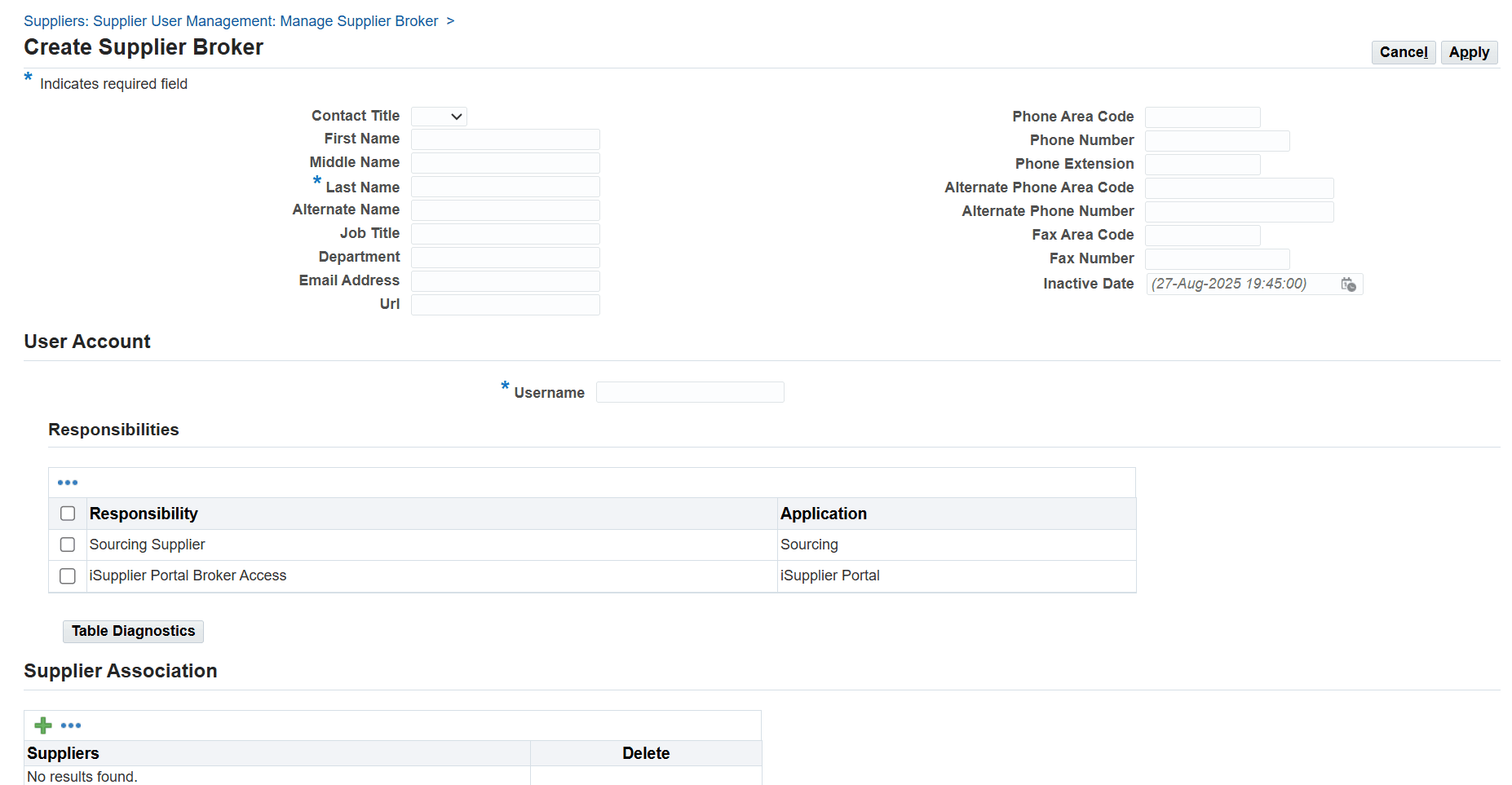 Broker user setup