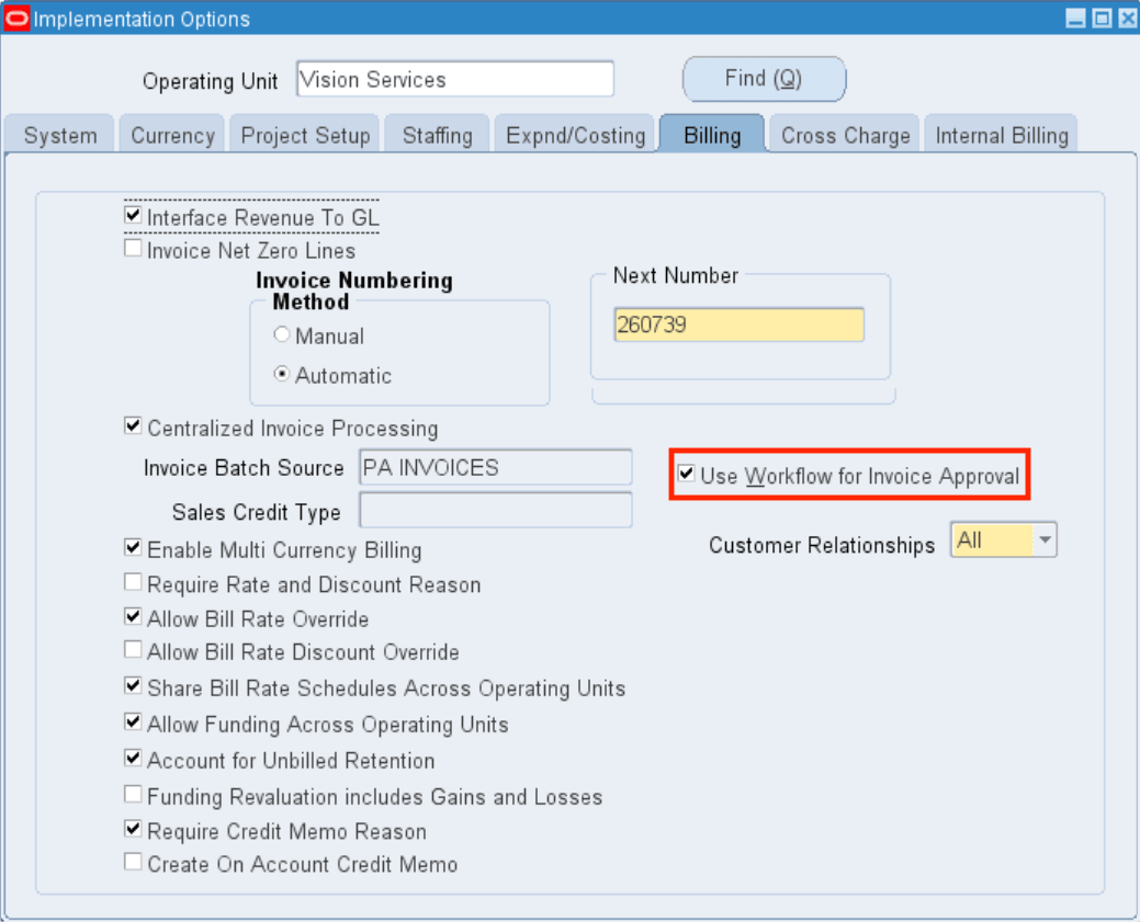 Configure Implementation Options