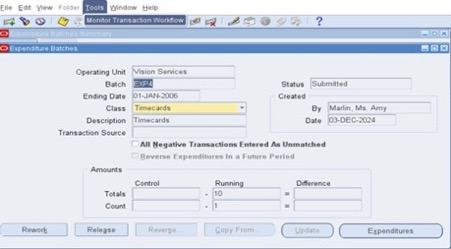 Figure 2: Monitor Transactions Workflow