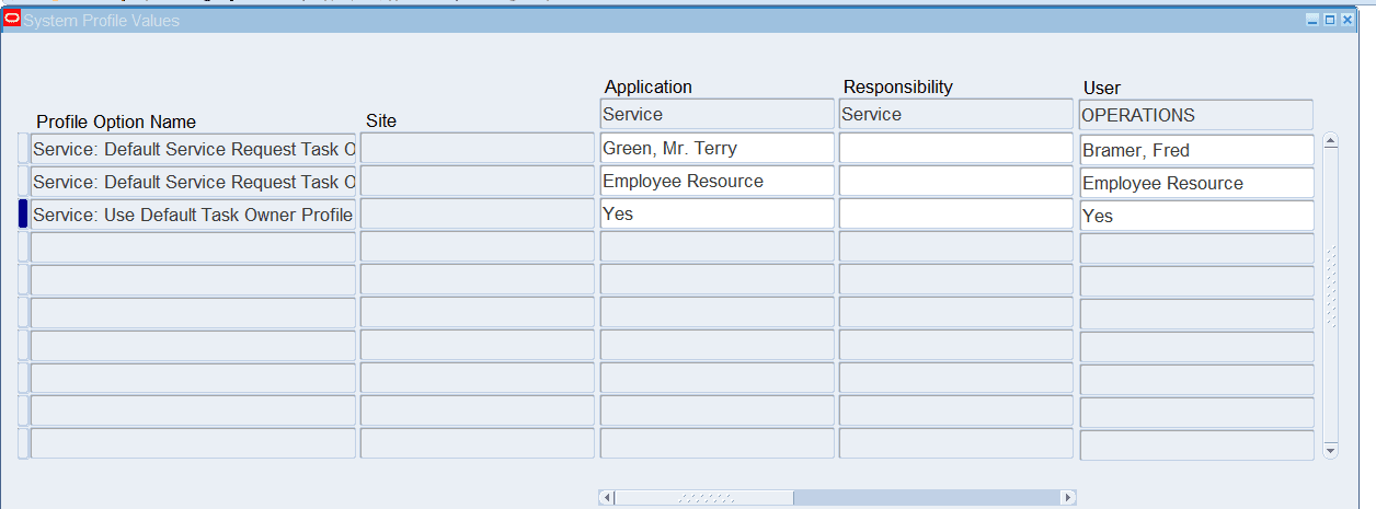Profile Options