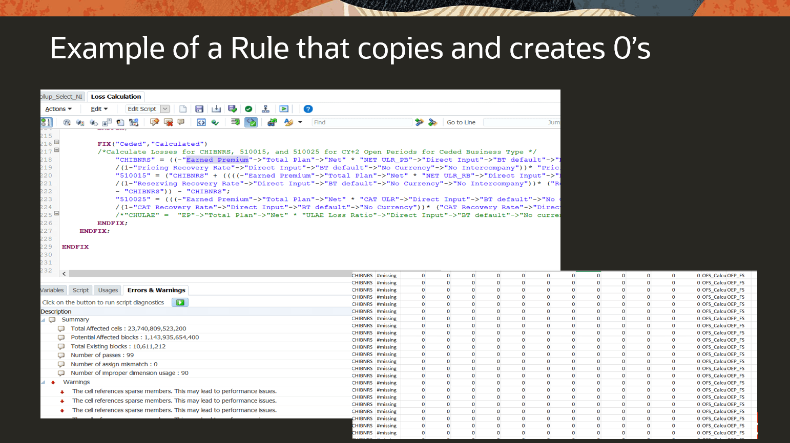 Example of a rule the copies and creates 0's Example of a rule the copies and creates 0's
