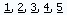 Hyperlinked numbers 1, 2, 3, 4, and 5
