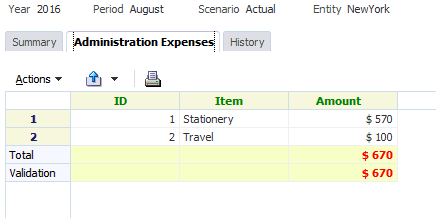 screenshot showing Total matching the FM account balance