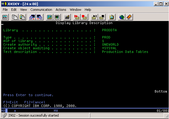 Data source DSPLIBD.