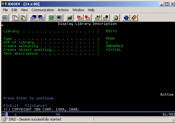 System library DSPLIBD.