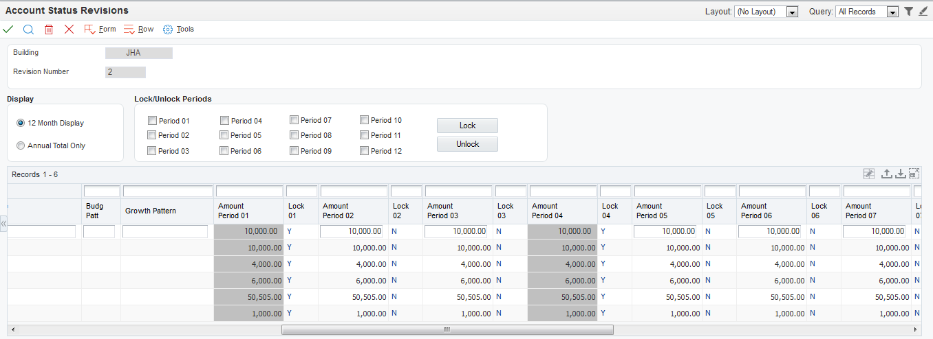 Account Status Revisions form