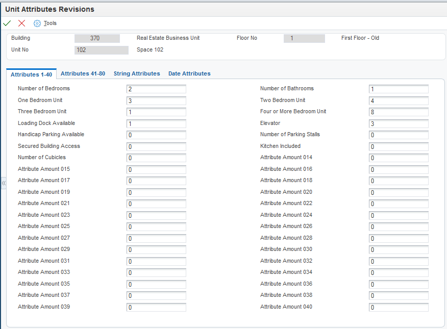 Unit Attributes Revisions
