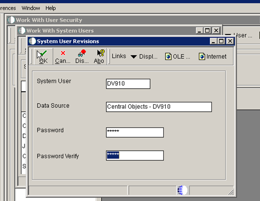 System User Revisions for Central Objects Data Source