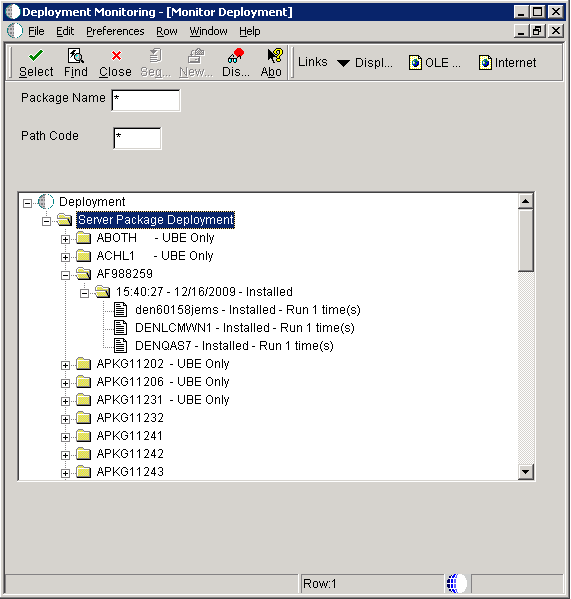 Monitor Deployment form