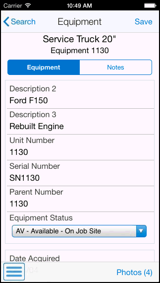 Service Equipment Smartphone: Equipment