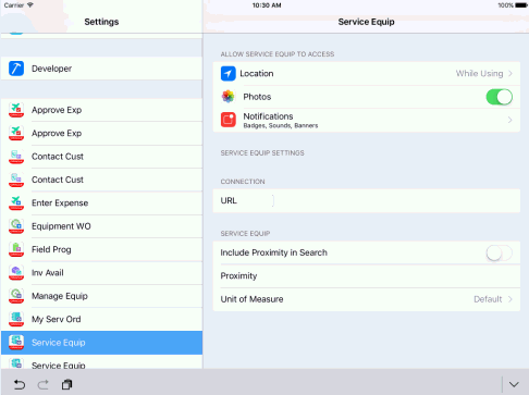 Setting User Preferences in a Tablet