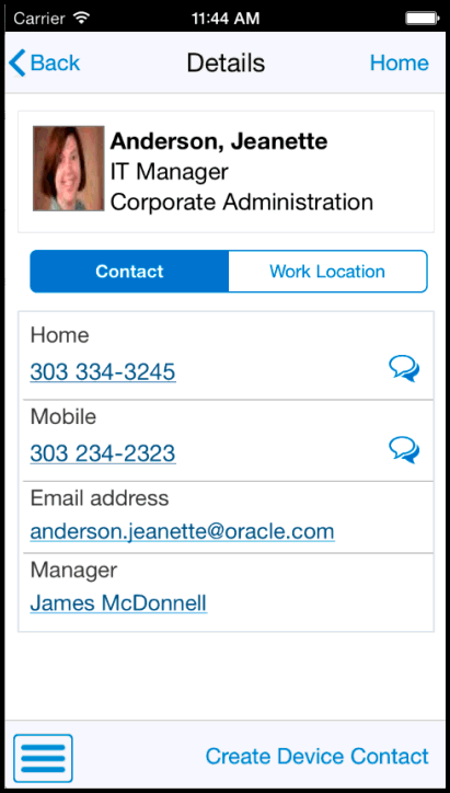 Contact Employee - Contact