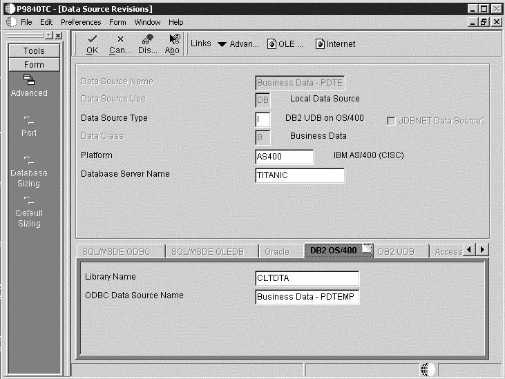 This graphic describes the Data Source Revisions form