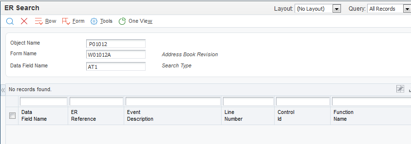 ER Search Form
