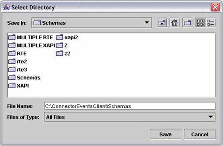Select Directory screen for multiple events