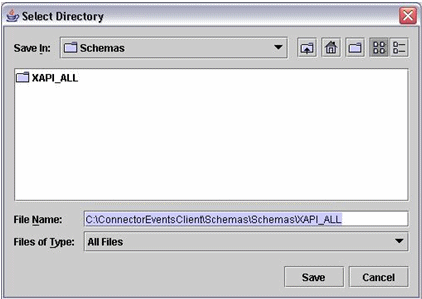Select Directory screen for all events within a category.