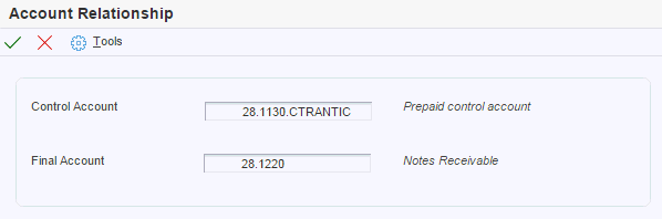 Account Relationship form