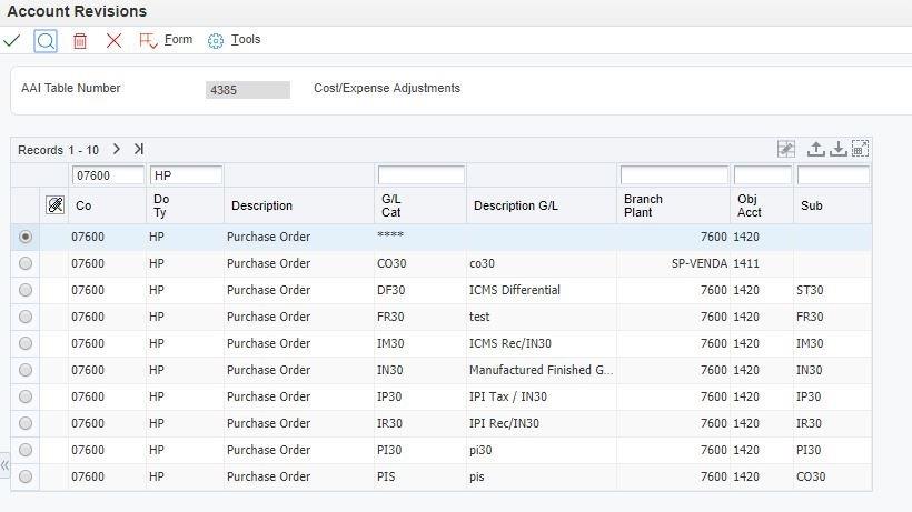 Account Revisions Form