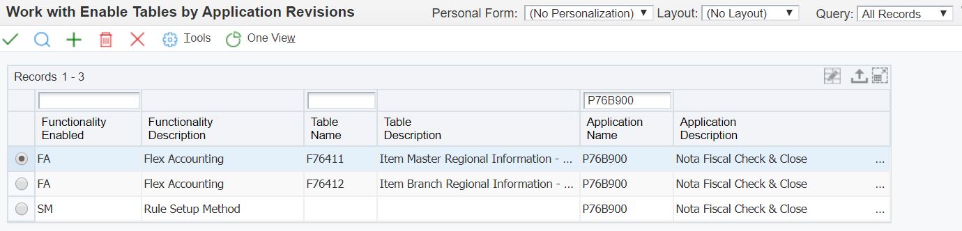 Setting up Nota Fiscal Check & Close program (P76B900)