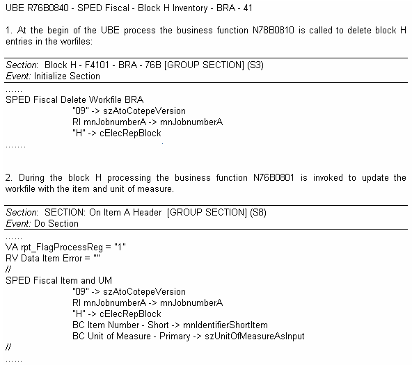Example of the N76B0801 Business Function