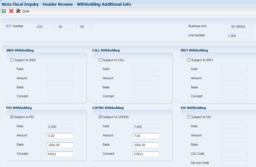 Withholding Additional Info form