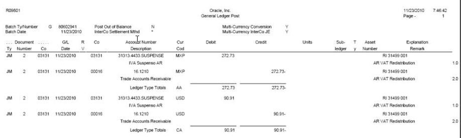 Example of Journal Entries Without Reclassifying VAT