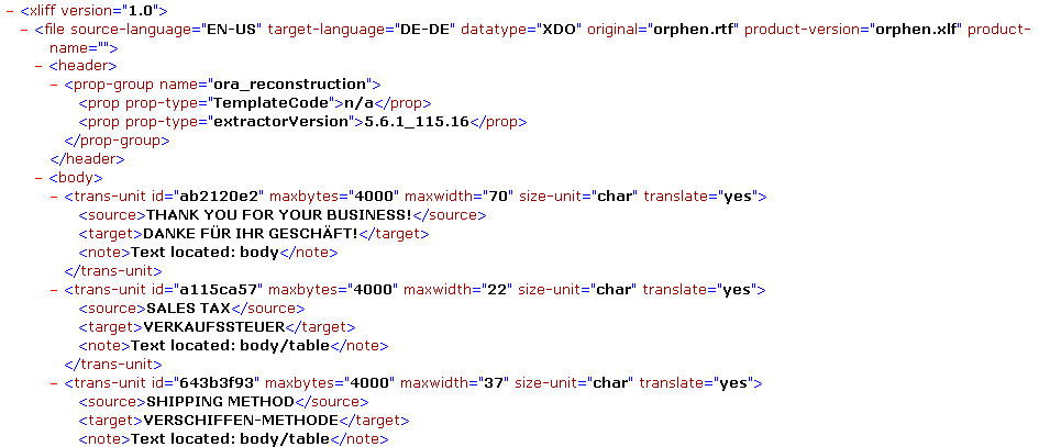 German translation of English template.