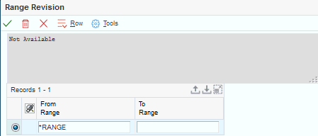Range Revision form