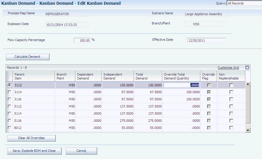 Edit Kanban Demand form