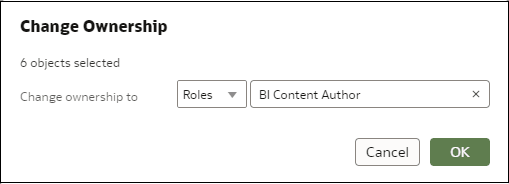 Change Ownership dialog