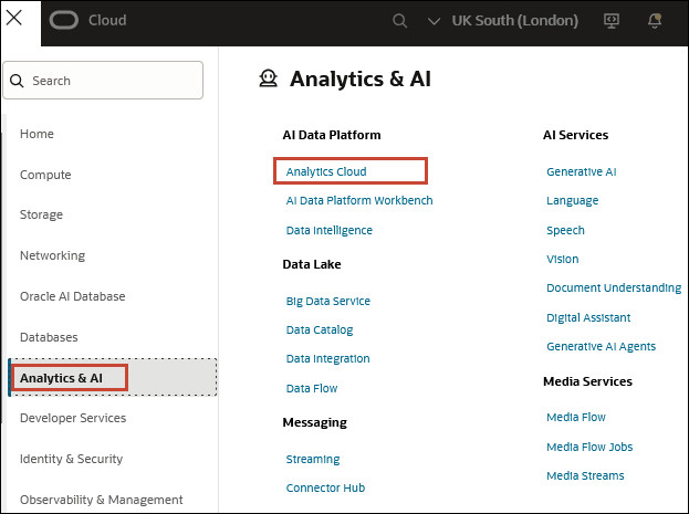 Latest Analytics & AI navigation menu